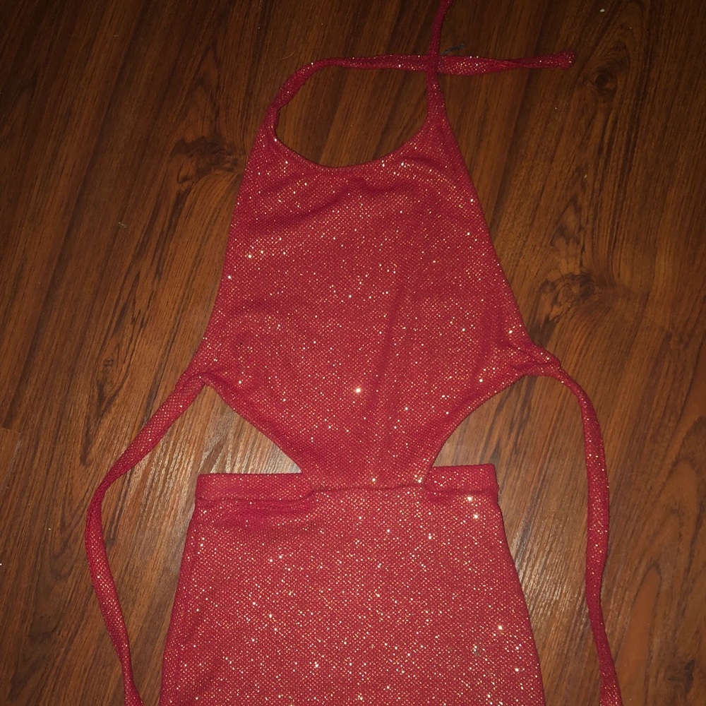 Red Sparkle Mini Dress